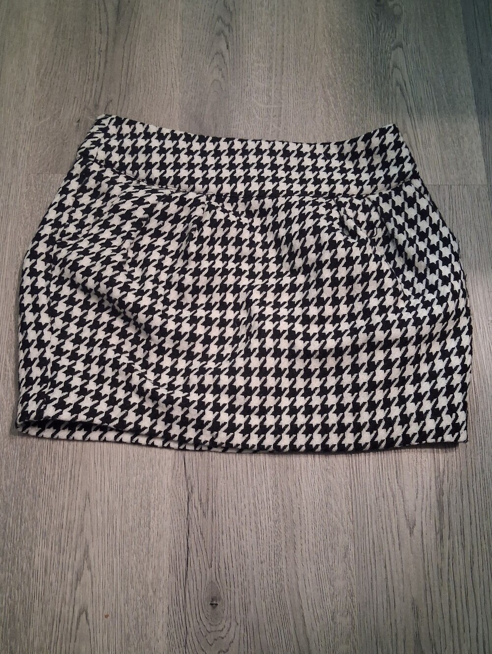 Vintage Forever 21 Houndstooth Mini Skirt Black White M